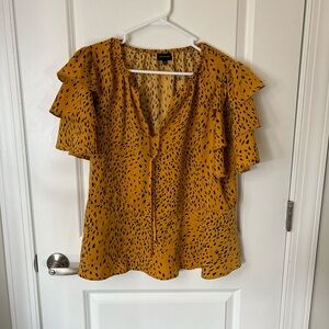 Who What Wear Animal Print Blouse